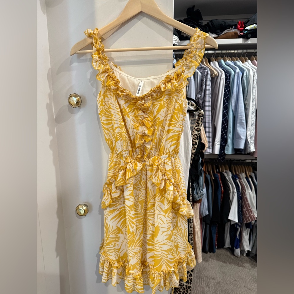 Yellow Floral Mini Dress